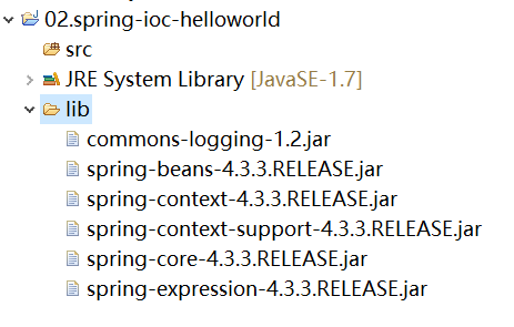 Spring版本，spring4.x(4)--SpringIOC的HelloWorld