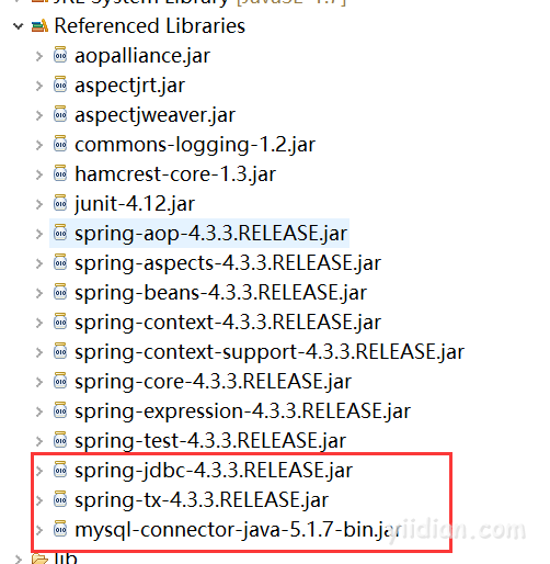 jdbc java，Spring4.x()--Jdbc事务-XML